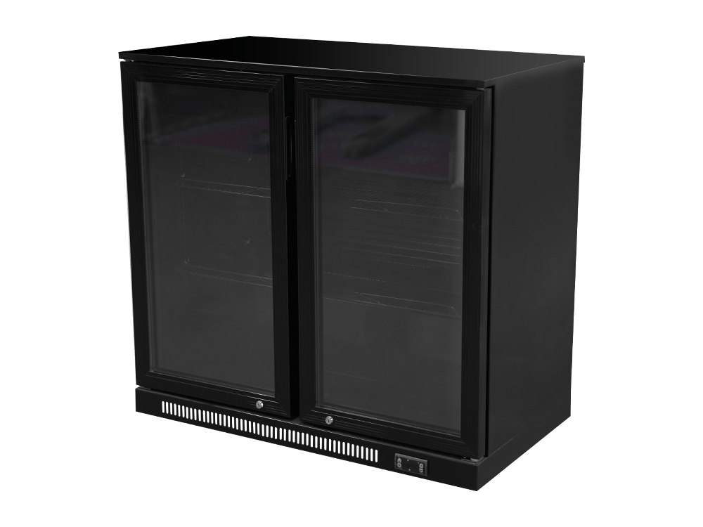 Double-door Spray-coated Back Bar Cooler