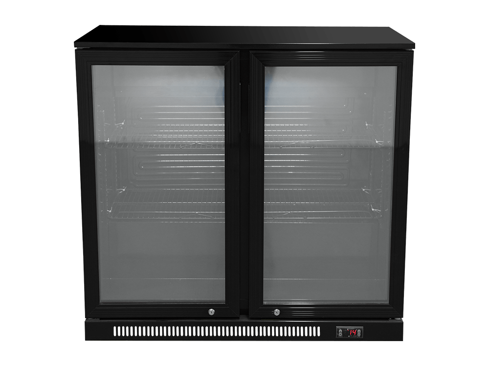 Double-door Spray-coated Back Bar Cooler